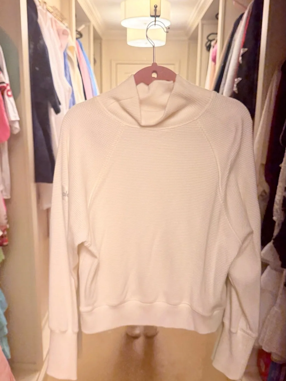 ALO Yoga Cream Turtleneck Sweater